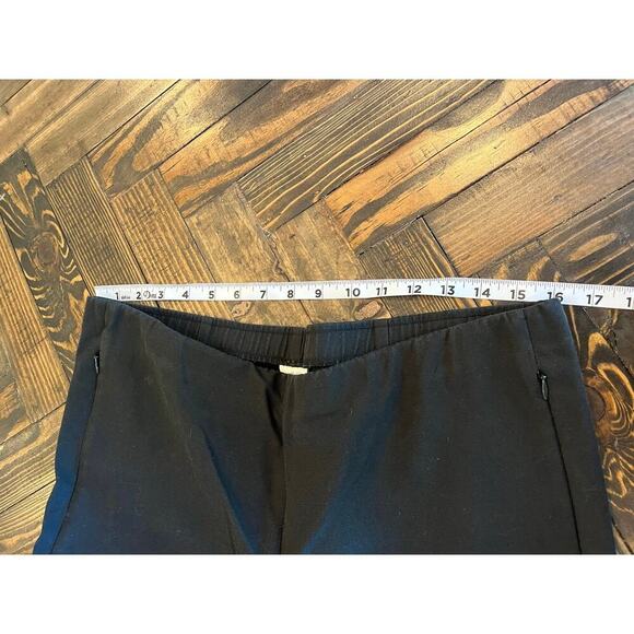 J. Jill Essential Black Cotton Stretch Pants Women 14 Minimalist Travel Comfy - Picture 4 of 8
